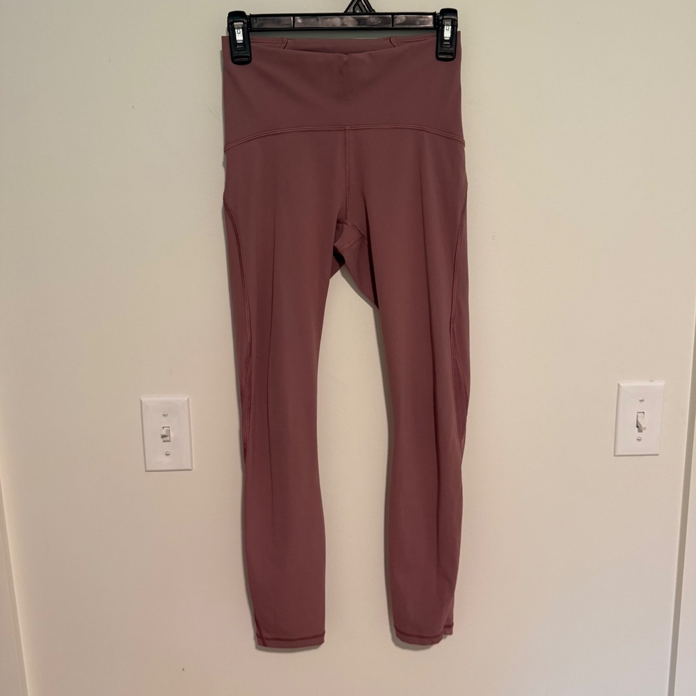 Lululemon All‎ the Right Places High Rise Leggings Mauve Pink Size 4 Activewear